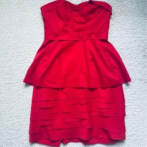Coral BCBG strapless dress